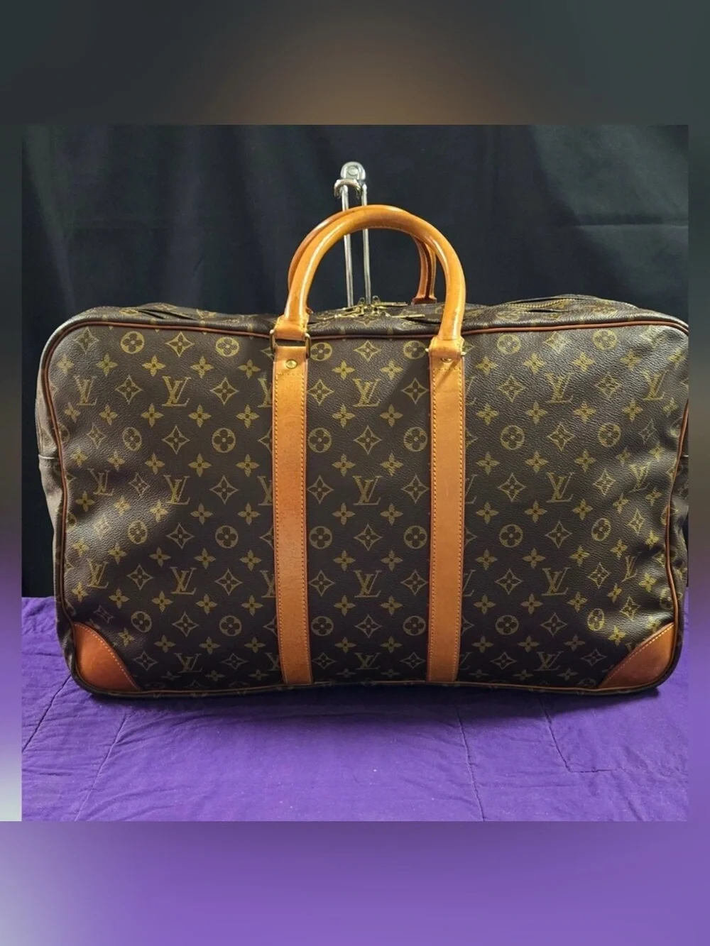 Louis Vuitton Rare Vintage Monogram Sac Trois Poche 55 Travel Bag With COA